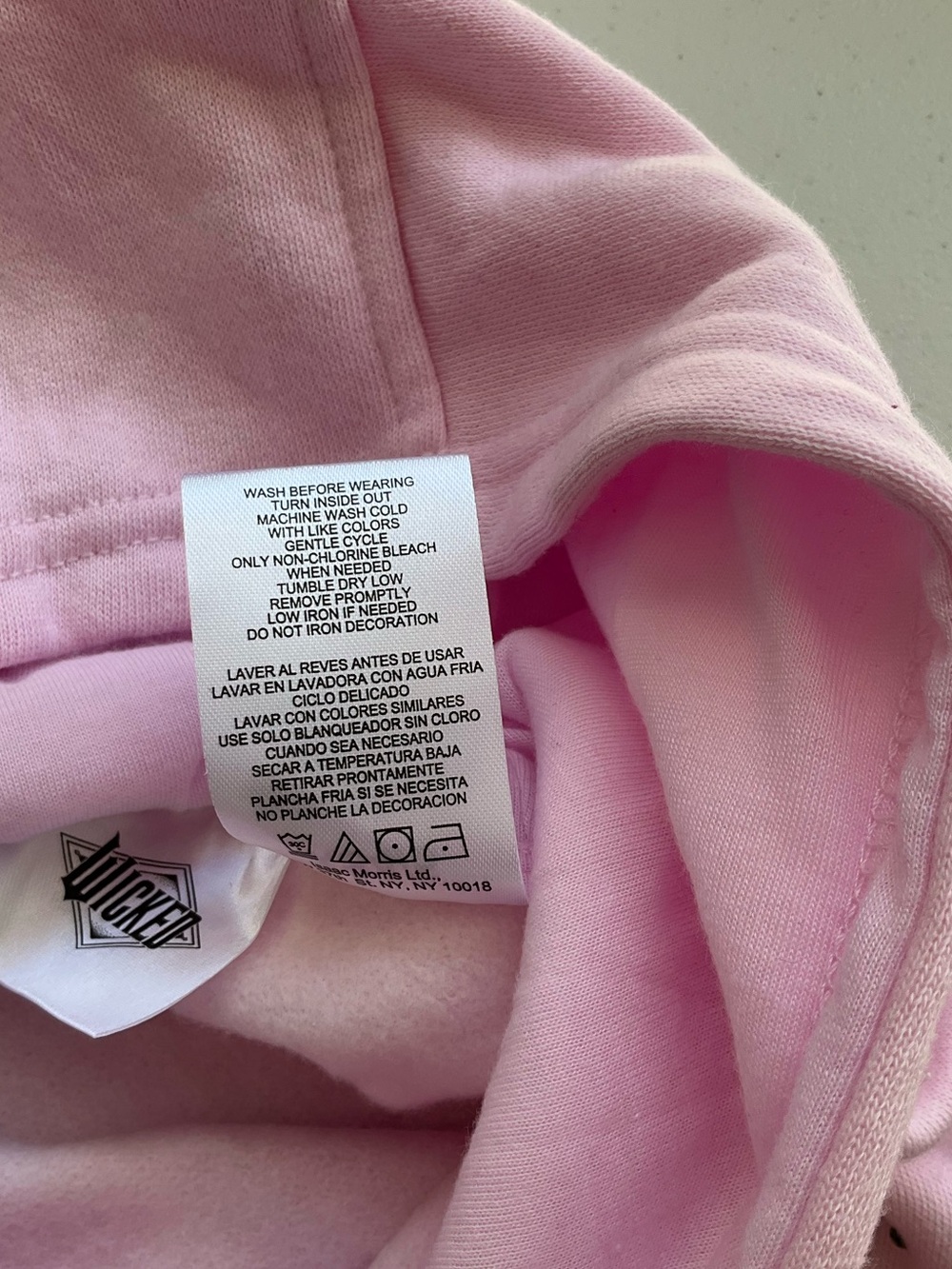 Wicked Character Girls Hoodie Pink XS Long Sleeves Sweater New - Picture 5 of 8
